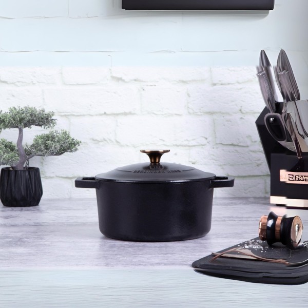 Чавунна каструля 2,7 л з кришкою 20 см BerlingerHaus BH-6491