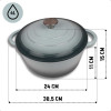 EMALIOWANY GARNEK ŻELIWNY 24cm 4L HAGE SEA SALT