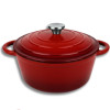 EMALIOWANY GARNEK ŻELIWNY 24cm 4L HAGE CZERWONY