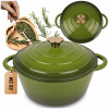 EMALIOWANY GARNEK ŻELIWNY 22cm 3L HAGE OLIWKOWY