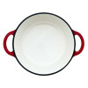 EMALIOWANY GARNEK ŻELIWNY 22cm 3L HAGE CZERWONY