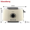 Тостер KLAUSBERG KB-9026 RETRO на 2 скибочки зі світлодіодним дисплеєм
