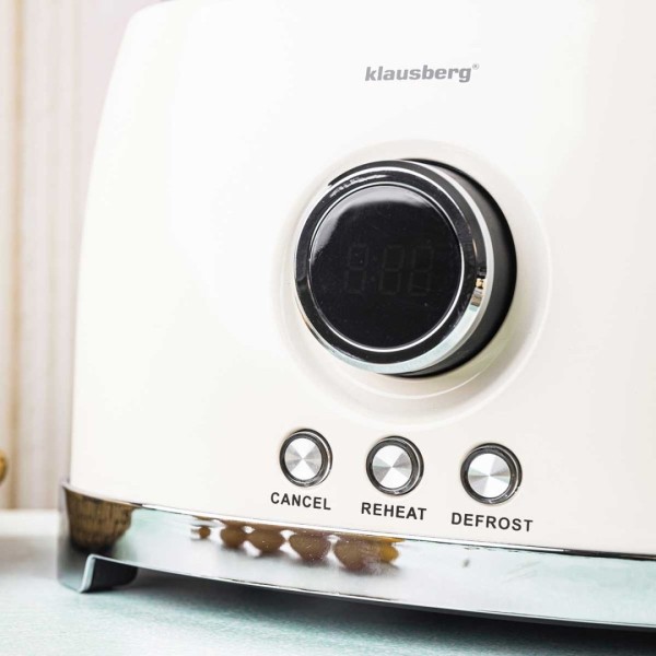 Тостер KLAUSBERG KB-9026 RETRO на 2 скибочки зі світлодіодним дисплеєм