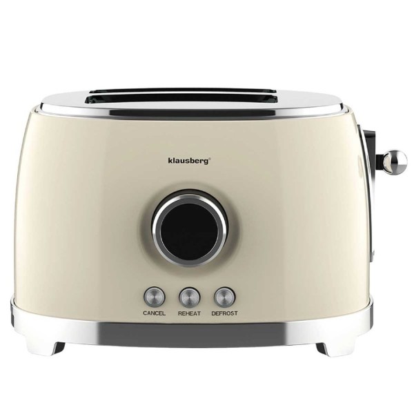 Тостер KLAUSBERG KB-9026 RETRO на 2 скибочки зі світлодіодним дисплеєм