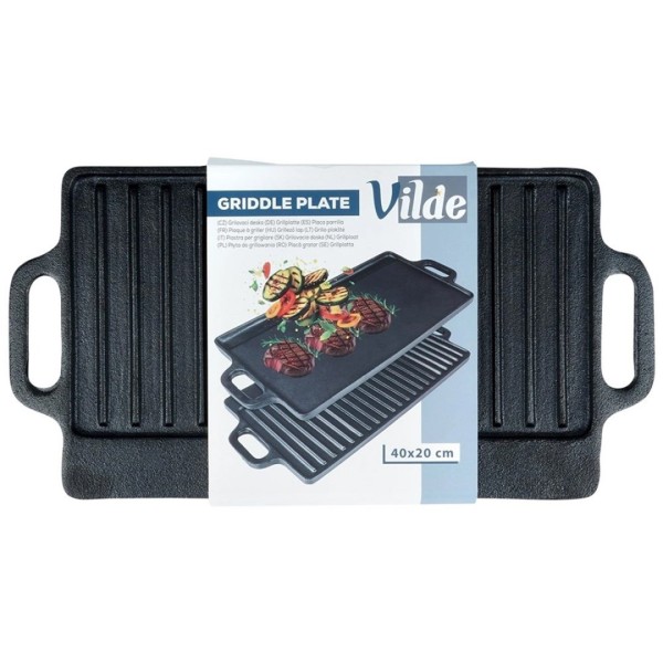 Płyta żeliwna grillowa dwustronna VILDE 199046 (40x21 cm)