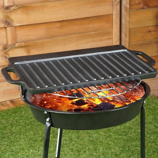 Płyta żeliwna grillowa dwustronna VILDE 199046 (40x21 cm)