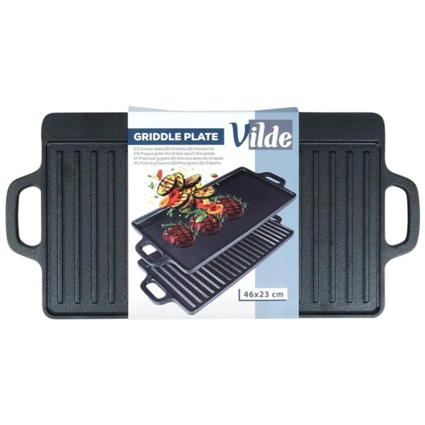 Płyta żeliwna grillowa dwustronna VILDE 199047 (45,5x22,5 cm)