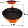 Patelnia żeliwna HAGE ORANGE (26 cm)