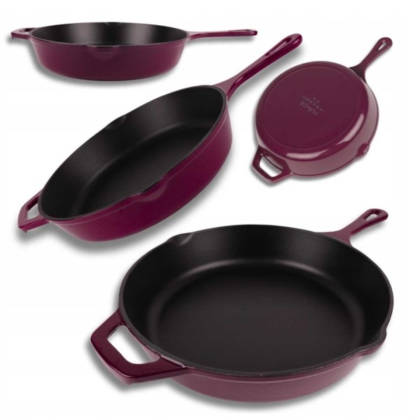 Емальована чавунна сковорода 26 см HAGE для баклажанів