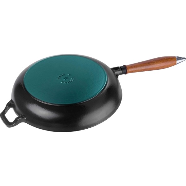 Чавунна сковорода STAUB з дерев'яною ручкою 24 см