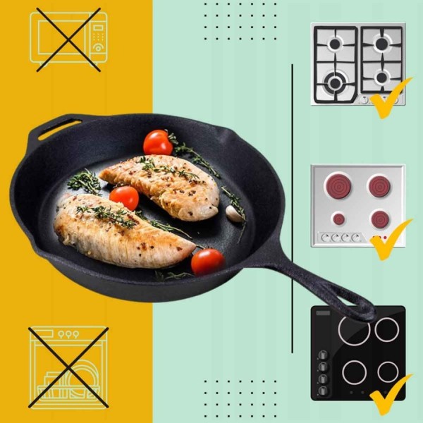 Patelnia żeliwna HAGE 31cm (indukcja)