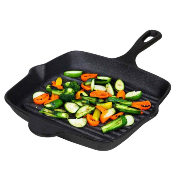 PATELNIA ŻELIWNA GRILLOWA HAGE 26 x 26cm INDUKCJA