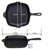 PATELNIA ŻELIWNA GRILLOWA HAGE 26 x 26cm INDUKCJA