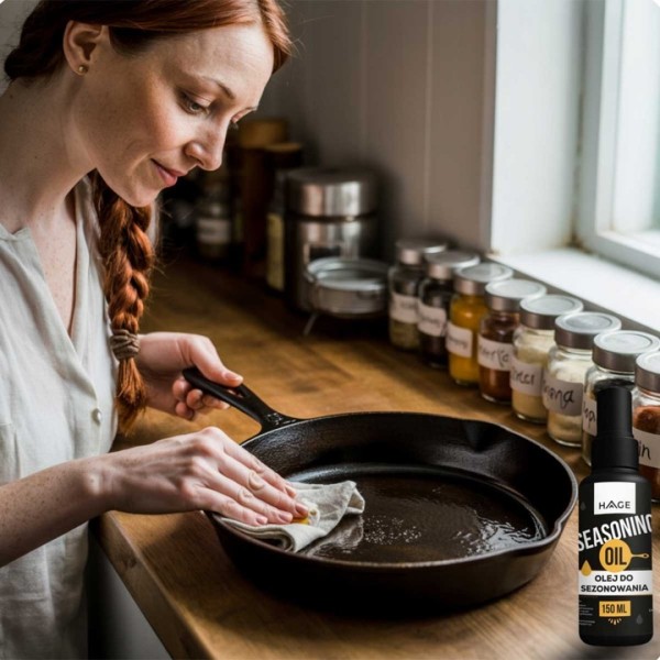 ОЛІЯ 150 мл ДЛЯ ДОГЛЯДУ ТА ПРИПРАВЛЕННЯ ЧАВУННОГО ПОСУДУ