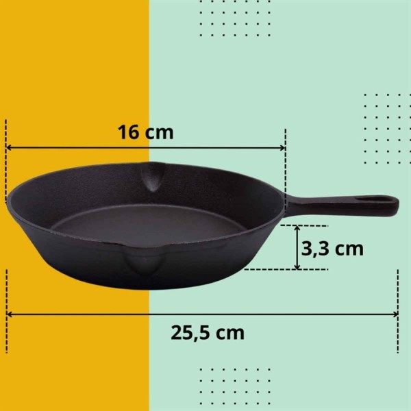 Patelnia żeliwna  HAGE 16cm (indukcja)