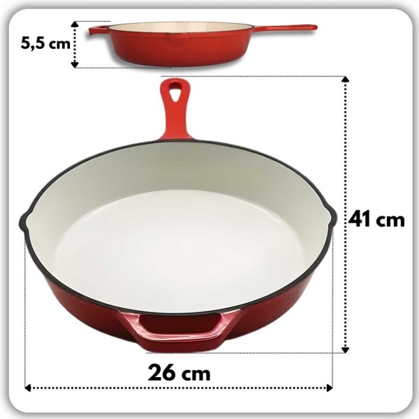 Patelnia żeliwna HAGE (26 cm)