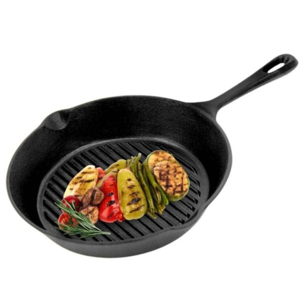 Patelnia żeliwna grillowa HAGE 26cm (indukcja)