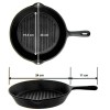 Patelnia żeliwna grillowa HAGE 26cm (indukcja)