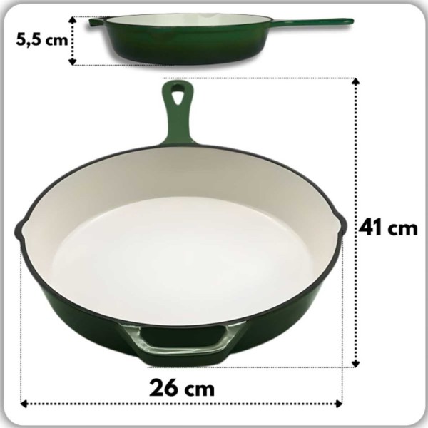 Patelnia żeliwna HAGE (26 cm)