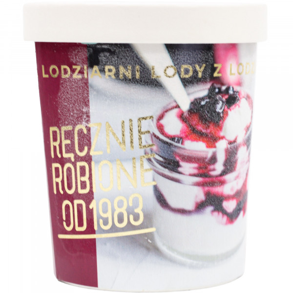 Lody jogurt z musem z czarnej porzeczki 390 ml Willisch