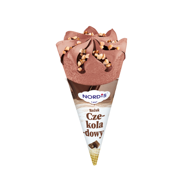 Lody Rożek czekoladowy 110ml Nordis