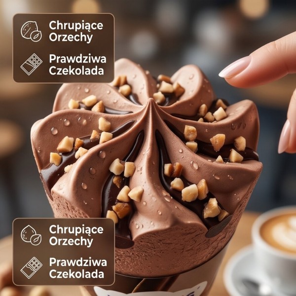 Lody Rożek czekoladowy 110ml Nordis