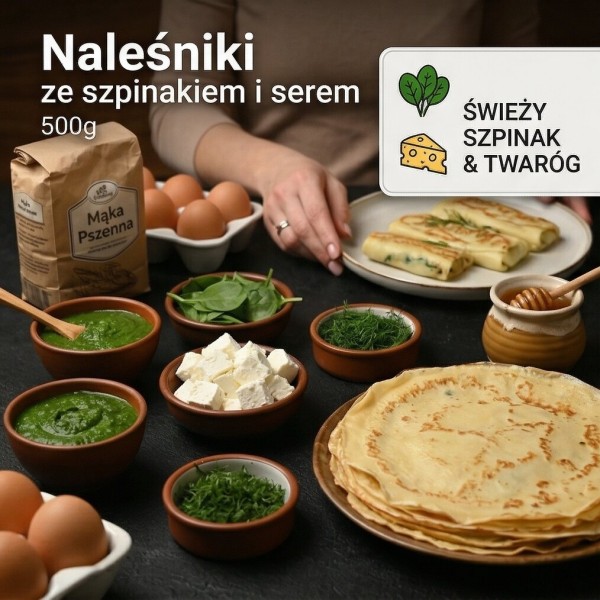 Naleśniki ze szpinakiem i serem 500g