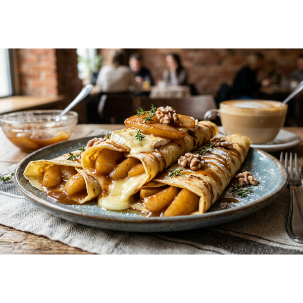 Naleśniki z karmelizowaną gruszką, twarogiem i serem Dor Blu - 510g