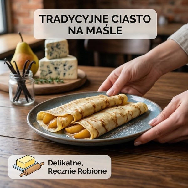 Naleśniki z karmelizowaną gruszką, twarogiem i serem Dor Blu - 510g