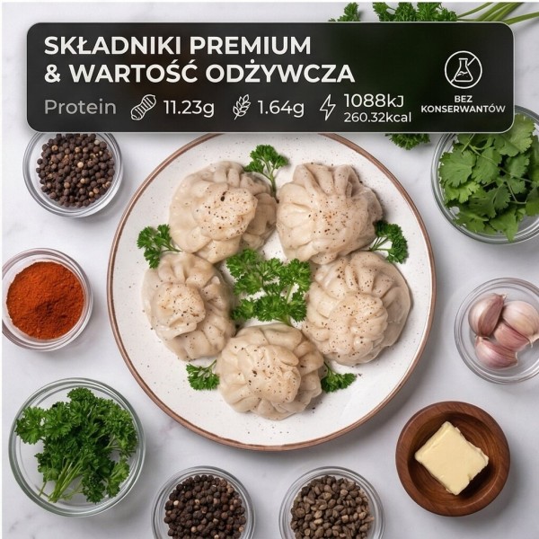 Gruzińskie chinkali z wołowiną 600g