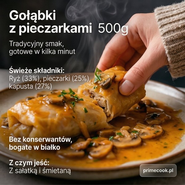 Gołąbki z pieczarkami 500g
