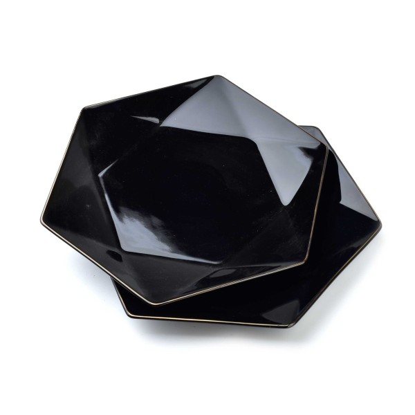 Komplet talerzy płaskich Affekdesign RALPH BLACK (2 szt., 32,5×28,5 cm)