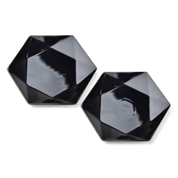 Komplet talerzy płaskich Affekdesign RALPH BLACK (2 szt., 32,5×28,5 cm)