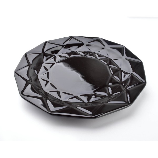 Talerz obiadowy Affekdesign ADEL BLACK (24 cm)