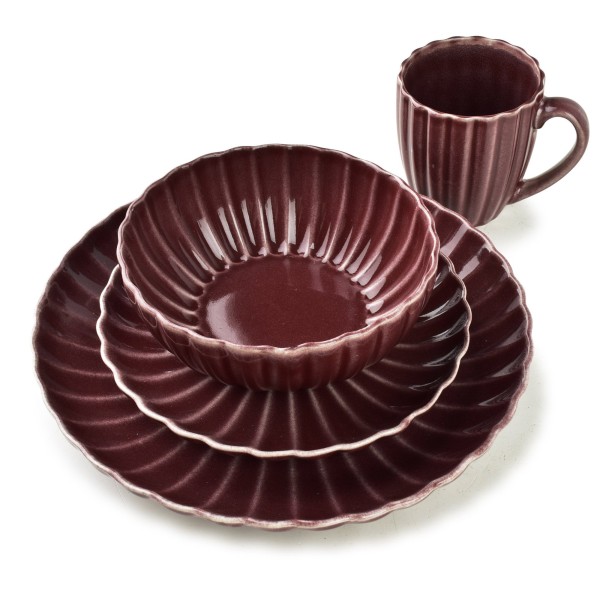 Talerz obiadowy Affekdesign EVIE BURGUNDY (27,5x4 cm)