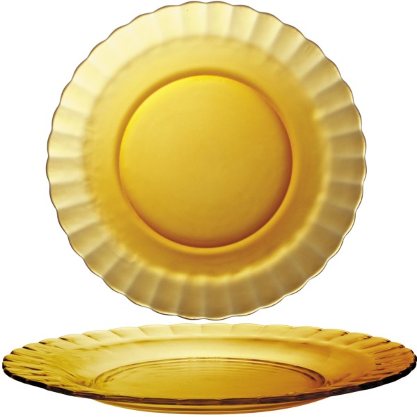 Zestaw talerzy płytkich Duralex PICARDIE AMBER (6 szt., 23 cm)