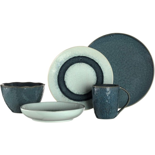 Тарілка плоска 27 см синя 6 шт. MATERA