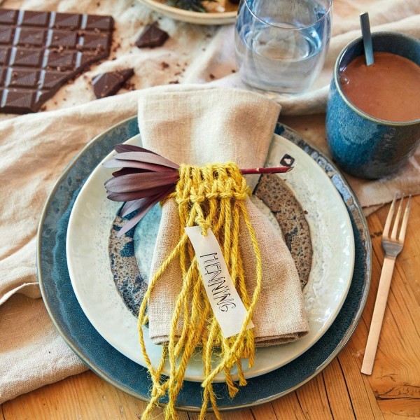 Тарілка плоска 27 см синя 6 шт. MATERA