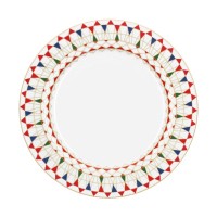 Різдвяна карусель з трояндами та тюльпанами, обідня тарілка 25 см