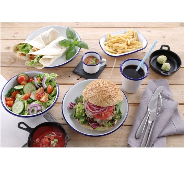 Тарілка неглибока з білим емальованим покриттям, діаметр 240 мм, Hendi 621233