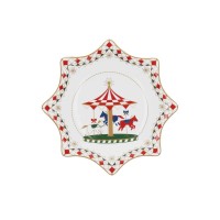 РІЗДВЯНА КАРУСЕЛЬ З ТРОЯНДАМИ ТА ТЮЛЬПАНАМИ Тарілка у формі зірки 20 см