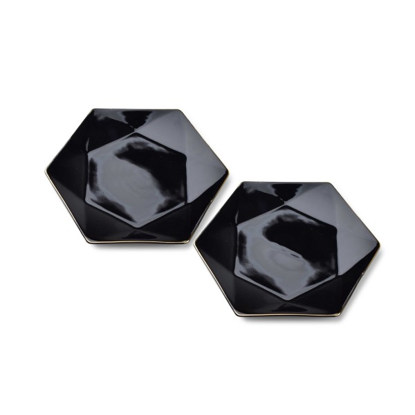 Komplet talerzy deserowych Affekdesign RALPH BLACK (2 szt.)