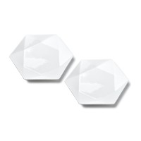 Komplet talerzy deserowych Affekdesign RALPH WHITE (2 szt., 24,5×21×2 cm)