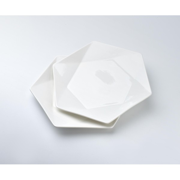 Komplet talerzy deserowych Affekdesign RALPH WHITE (2 szt., 24,5×21×2 cm)