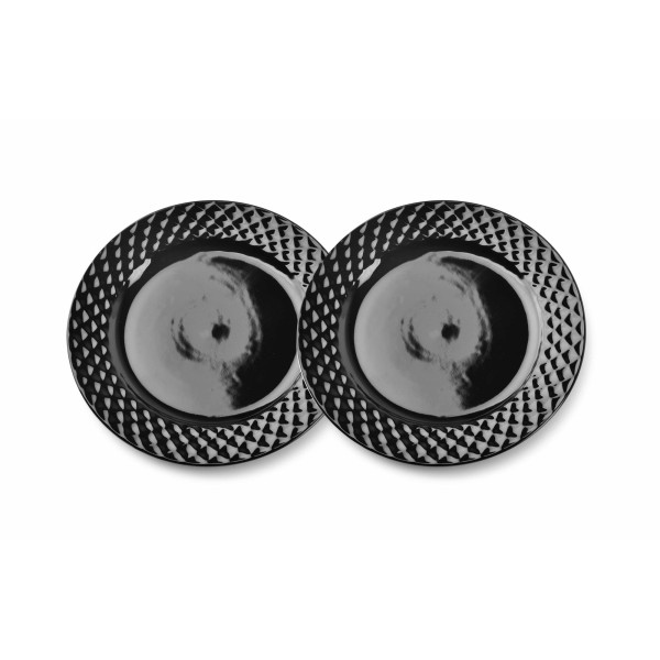 Komplet talerzy deserowych Affekdesign DIAMENT BLACK (2 szt., 20,5 cm)