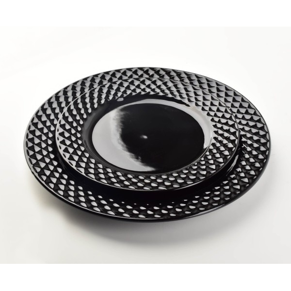 Komplet talerzy deserowych Affekdesign DIAMENT BLACK (2 szt., 20,5 cm)